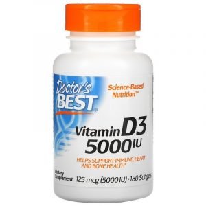 Doctor’s Best, Vitamina D3, 125 mcg (5,000 IU)