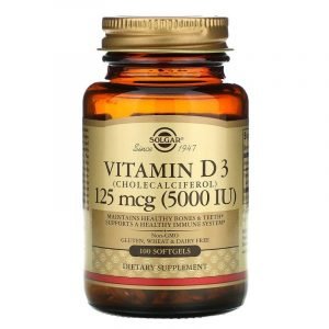 Solgar, Vitamina D3 (Colecalciferolo), 125 mcg (5,000 IU)