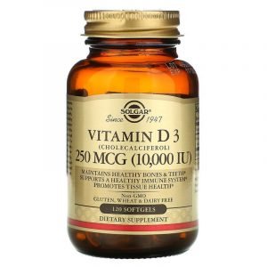 Solgar, Vitamina D3 (Colecalciferolo), 250 mcg (10,000 IU)