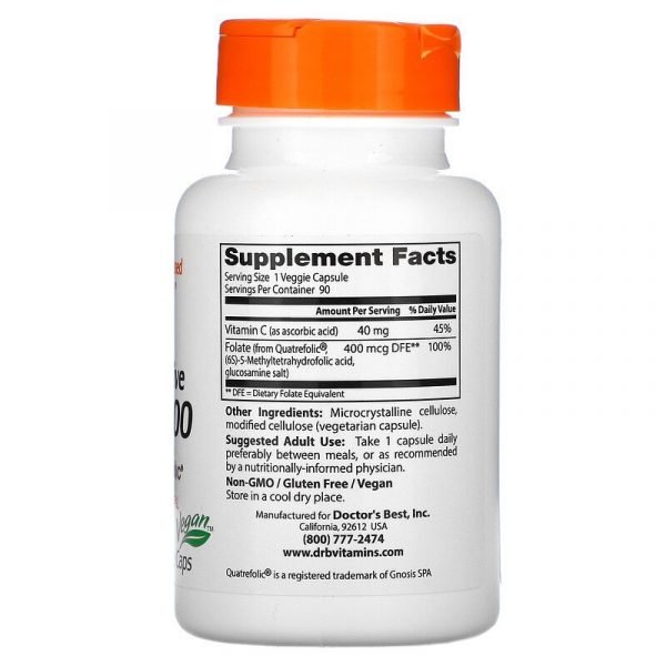 Doctors Best Fully Active Folate 400 with Quatrefolic r