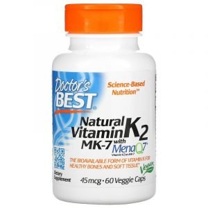 Doctor’s Best, Vitamina K2, MK-7, con MenaQ7 45 mcg
