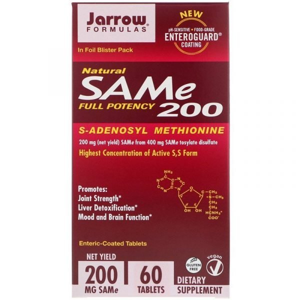 Jarrow Formulas Natural SAM e S Adenosyl L Methionine 200