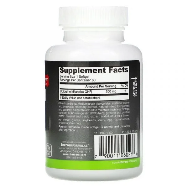 Jarrow Formulas, Ubiquinolo, QH-Absorb, 200 mg - Image 2