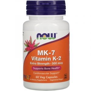 Now Foods, MK-7, Vitamina K-2, Extra Forte, 300 mcg