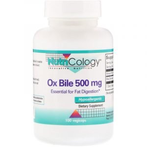 Nutricology, Ox Bile, 500 mg