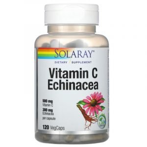 Solaray, Vitamin C + Echinacea, 500 mg