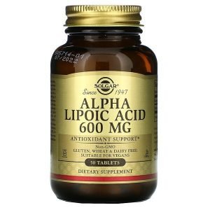 Solgar, acido alfa lipoico, 600 mg