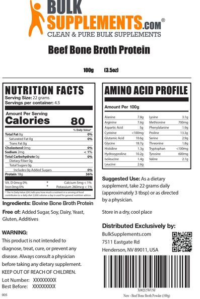 bulk supplements proteine brodo ossa