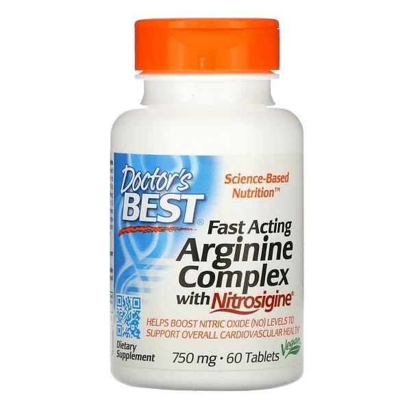 Doctor's Best, Complesso di Arginina con Nitrosigine, 750 mg