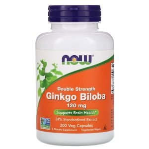 Now Foods, Ginkgo Biloba, doppia forza, 120 mg