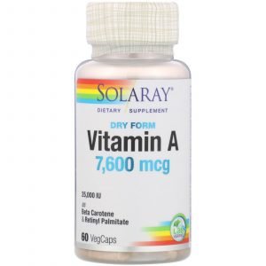 Solaray, vitamina A forma secca, 7.600 mcg